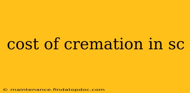 cost of cremation in sc