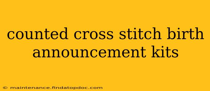 counted cross stitch birth announcement kits