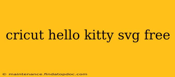 cricut hello kitty svg free