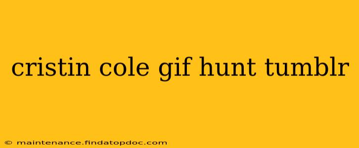 cristin cole gif hunt tumblr