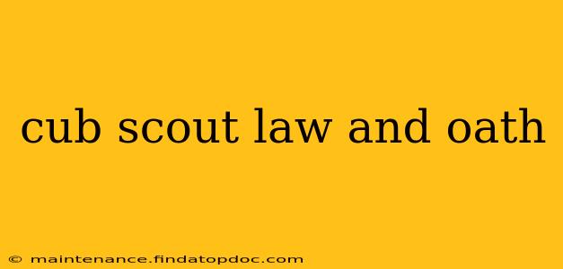 cub scout law and oath