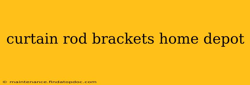 curtain rod brackets home depot