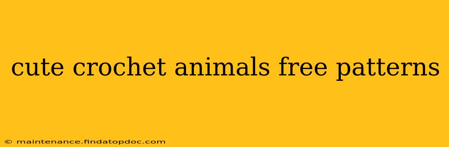 cute crochet animals free patterns