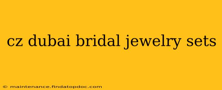cz dubai bridal jewelry sets