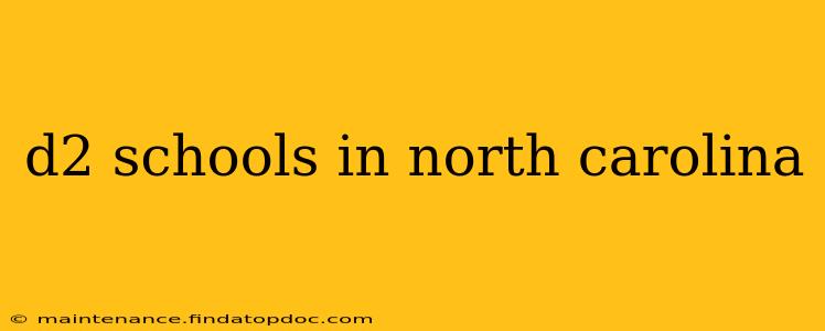d2 schools in north carolina