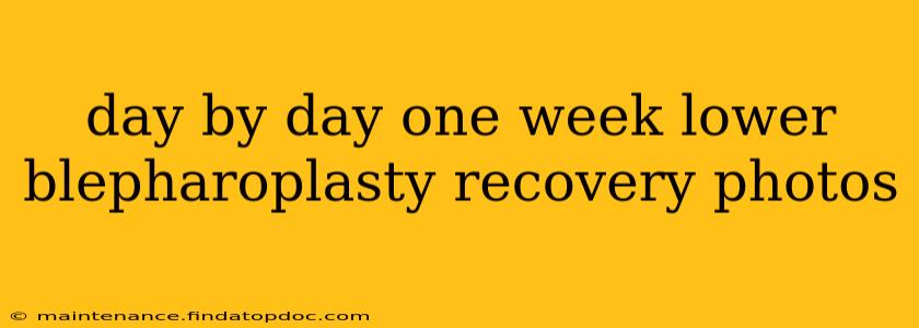 day by day one week lower blepharoplasty recovery photos