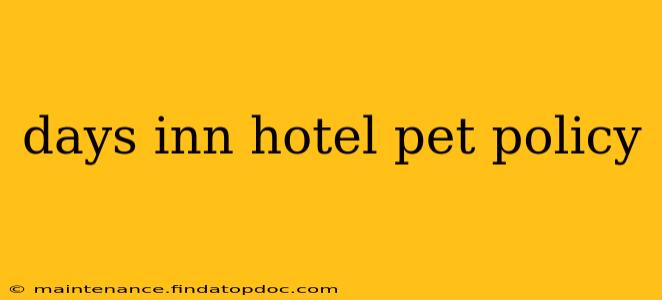 days inn hotel pet policy