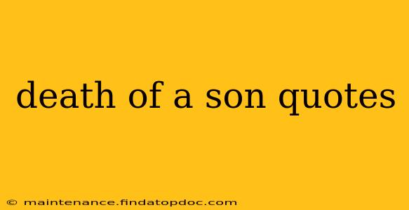 death of a son quotes