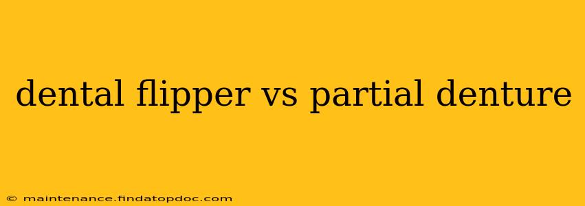 dental flipper vs partial denture