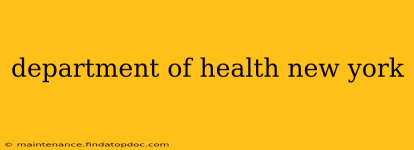 department of health new york
