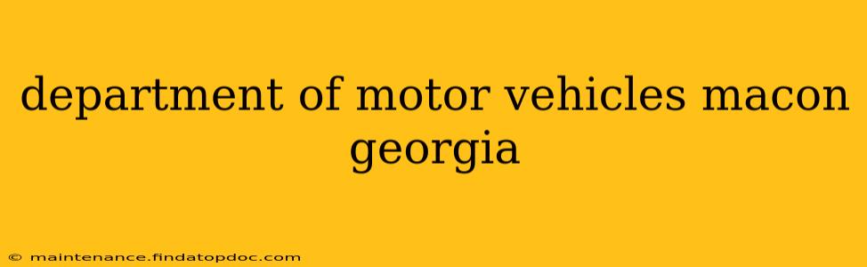 department of motor vehicles macon georgia