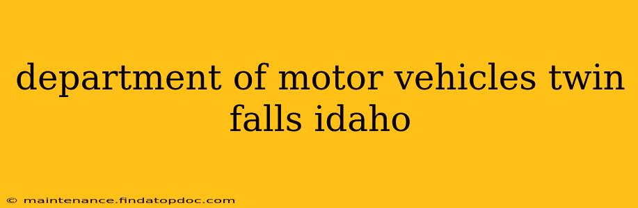 department of motor vehicles twin falls idaho