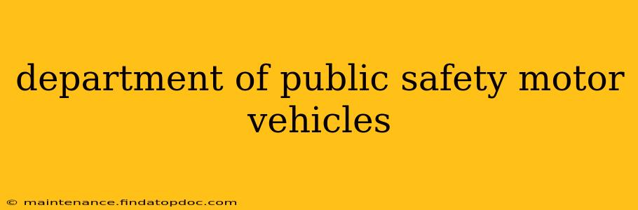 department of public safety motor vehicles