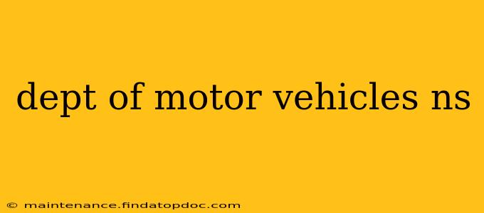 dept of motor vehicles ns