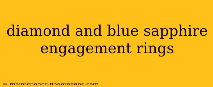 diamond and blue sapphire engagement rings
