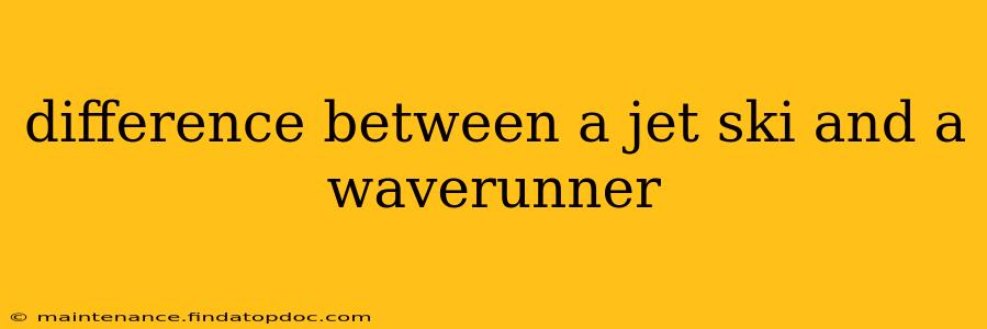difference between a jet ski and a waverunner