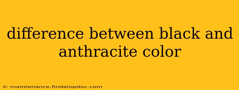 difference between black and anthracite color