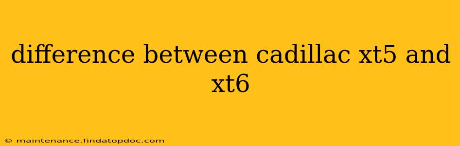 difference between cadillac xt5 and xt6