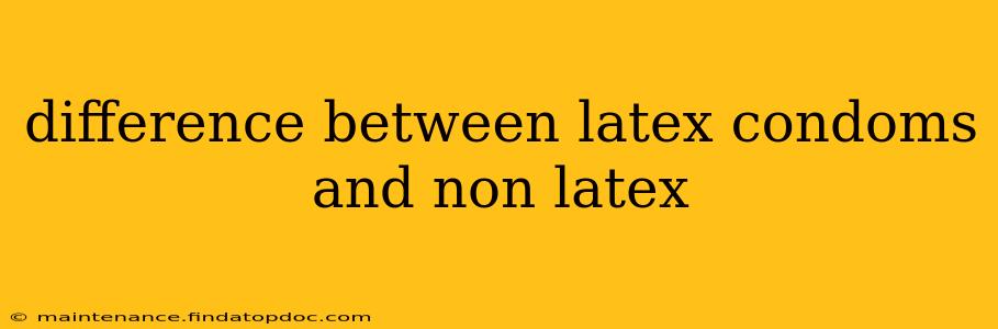difference between latex condoms and non latex