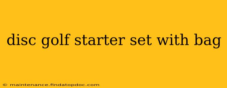 disc golf starter set with bag