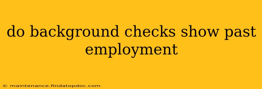 do background checks show past employment