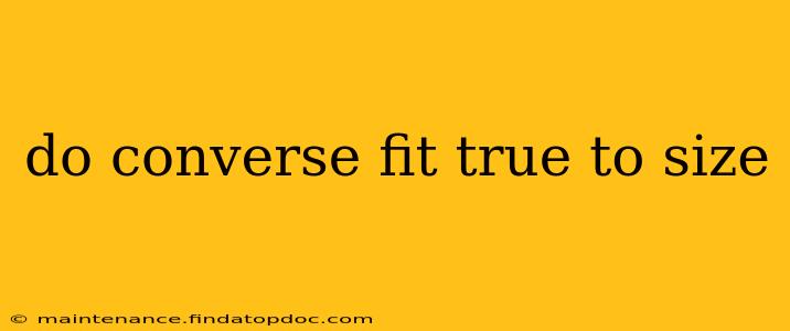 do converse fit true to size