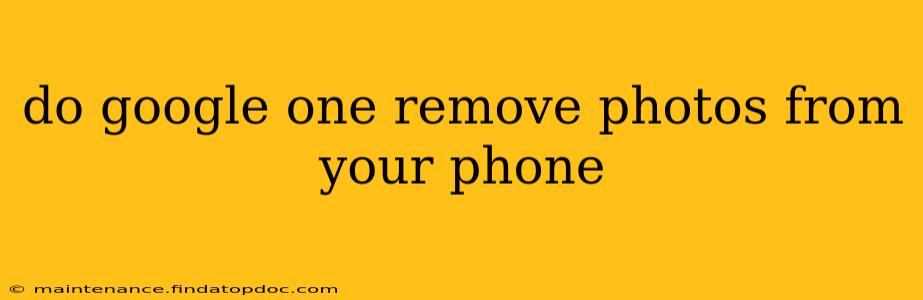 do google one remove photos from your phone