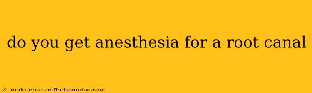 do you get anesthesia for a root canal