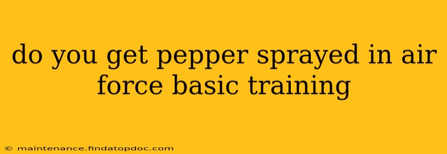 do you get pepper sprayed in air force basic training