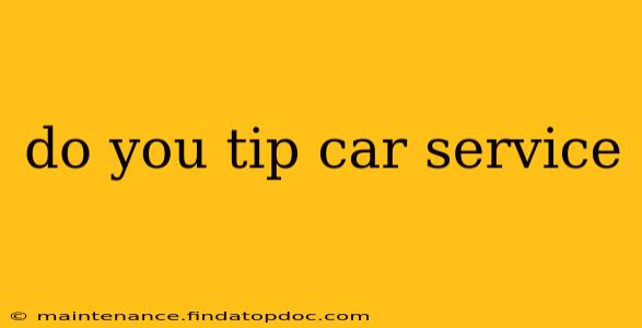 do you tip car service