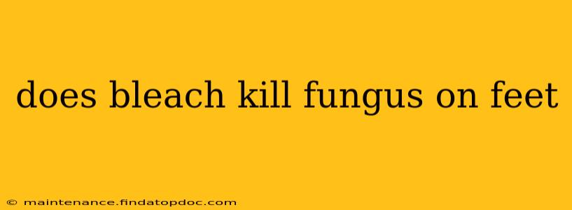does bleach kill fungus on feet
