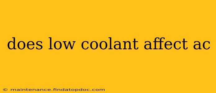 does low coolant affect ac