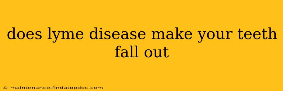 does lyme disease make your teeth fall out