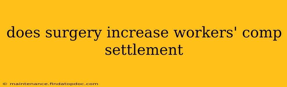 does surgery increase workers' comp settlement