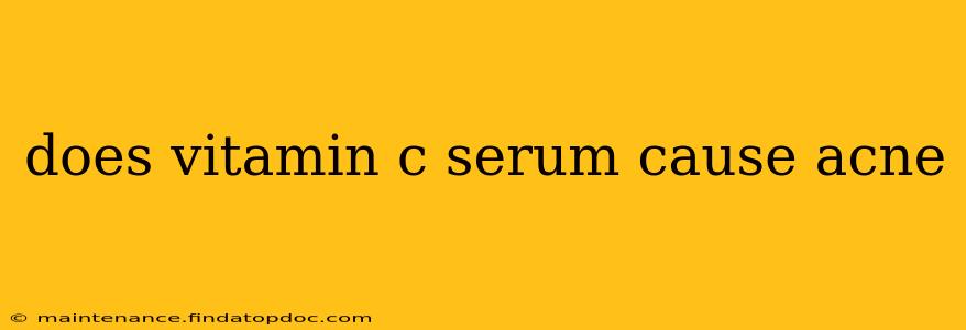 does vitamin c serum cause acne