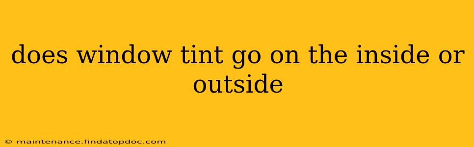 does window tint go on the inside or outside