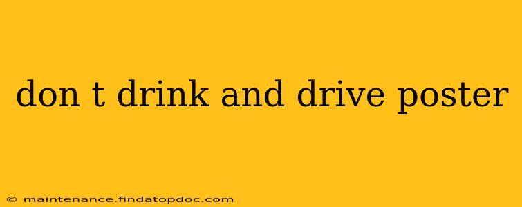 don t drink and drive poster