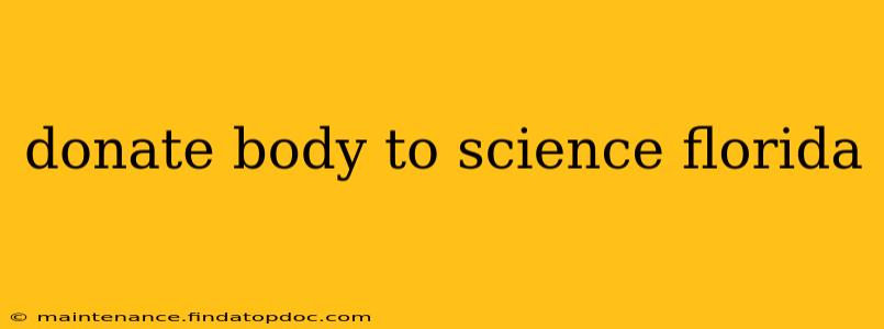 donate body to science florida