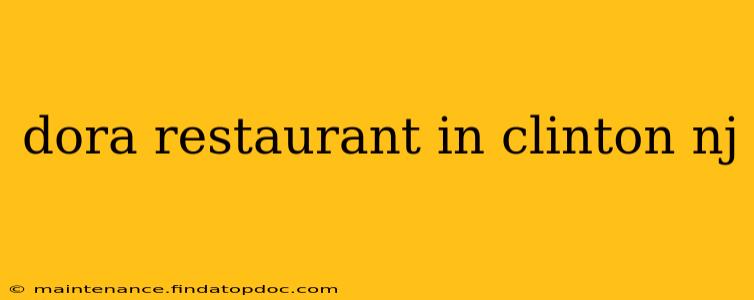 dora restaurant in clinton nj