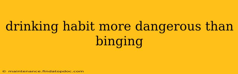 drinking habit more dangerous than binging