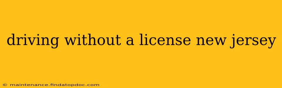 driving without a license new jersey