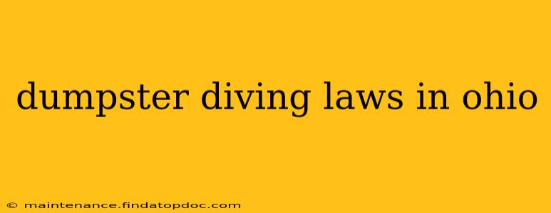 dumpster diving laws in ohio