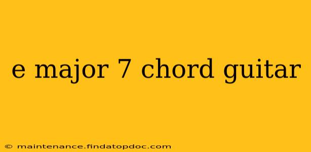 e major 7 chord guitar