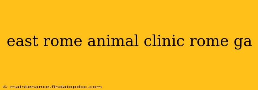east rome animal clinic rome ga