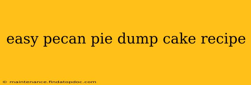 easy pecan pie dump cake recipe