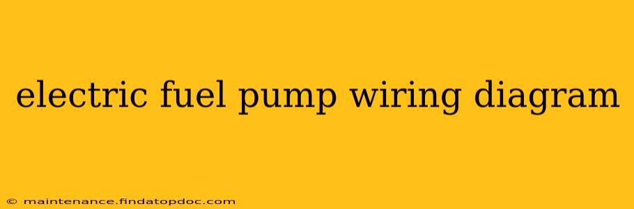 electric fuel pump wiring diagram
