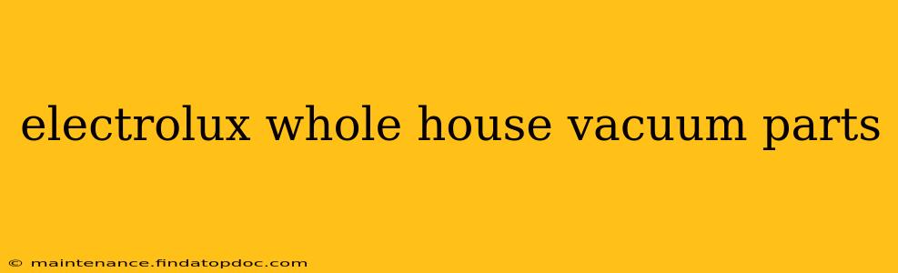 electrolux whole house vacuum parts