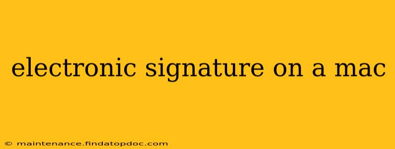 electronic signature on a mac