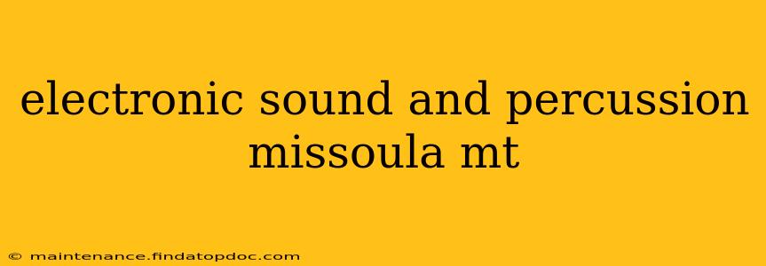 electronic sound and percussion missoula mt