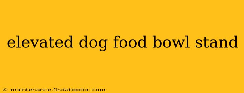 elevated dog food bowl stand